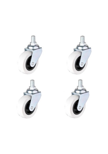 4 Adet Hts Döner 3/8 Vidalı Mobilya Tekeri Çap : 52 Mm Kod : 322