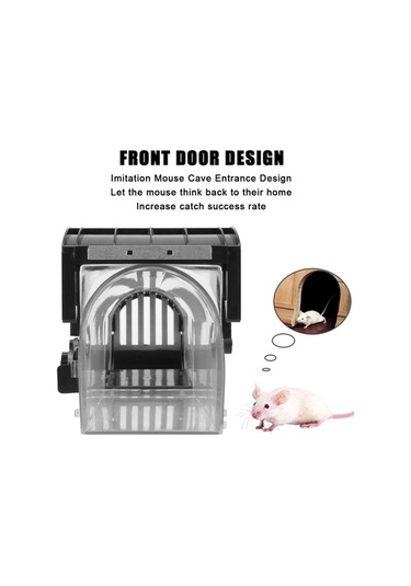 Novahub Yeniden Kullanılabilir Şeffaf Fare Kapanı, Güvenli Bahçe/firma Fare Yakalayıcı, Kendinden Kilitlemeli, Plastik, Akıllı Design