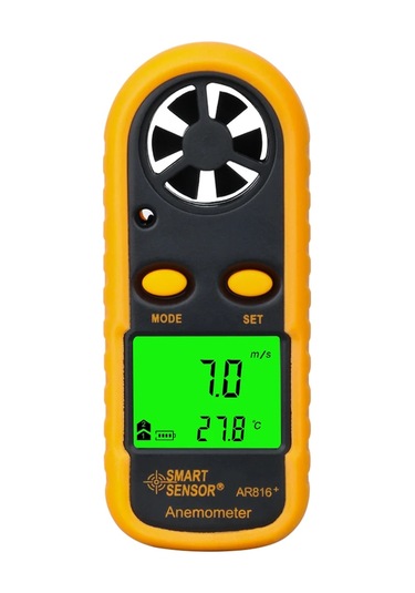 Conventions1 Taşınabilir Rüzgar Hızı Anemometre Termometre Ölçer