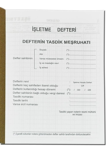 Işletme Defteri 48 Yaprak - 20X28 Cm Kromo