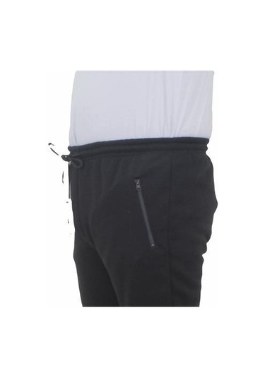 Starbattal Büyük Beden Fermuarlı Eşofman Altı 3Ip 11517 Sıyah-Siyah