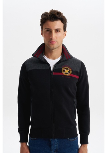 Arma Erkek Slim Fit Örme Basic 3 İplik Şardonlu Dik Yaka Tam Fermuar Mont %70 Pamuk %30 Polyester K4myo9378 Siyah Arma Erkek Slim Fit Örme Basic 3 İplik Şardonlu Dik Yaka Tam Fermuar Mont %70 Pamuk %30 Polyester K4myo9378 Siyah