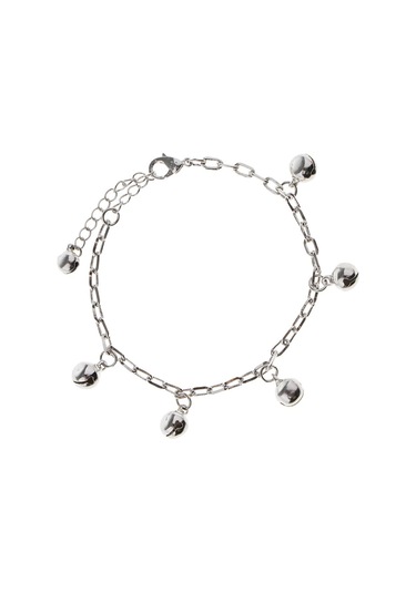 Suntek 22.5 Cm Gümüş Küçük Çan Halhal Bilezik Kadın Gümüş