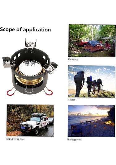 Geeksen Kamp Açık Hava Spirit Alkol Brülörü Kamp Ocağı Alkol Ocağı Braket Destek Seti Kamp Sobası Çok Renkli