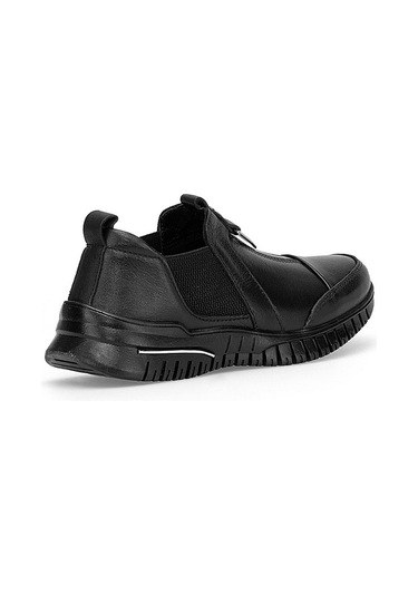 Voyager 9495 Kadın Hakiki Deri Casual Ayakkabı Siyah Siyah