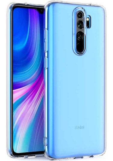 Xiaomi Redmi Note 8 Pro Kılıf Zore Kamera Korumalı Süper Silikon Renksiz