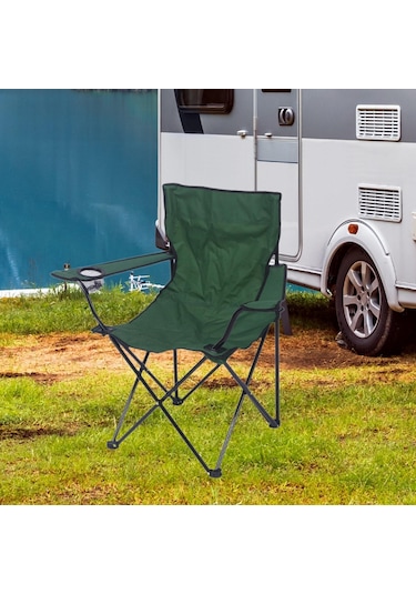Suntek Katlanmış Kamp Sandalyesi Bahçe Piknikleri Yeşil