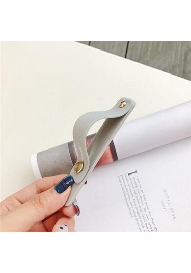 Gri Akıllı Telefon İçin Ayarlanabilir Basit Renkli Silikon Taşınabilir Stand Tutucu Telefon Braketi