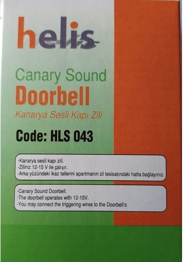 Helis Kanarya Sesli Kapı Zili Elektrikli N11.3005