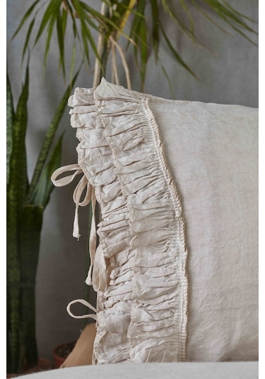 Ecocotton Miranda Çift Kişilik Nevresim Takımı %100 Keten Bej 200