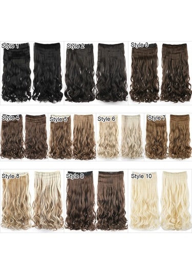 Kıvırcık Klipsli Saç Tokası Perde Beş Saç Tokası Stil 8 Stil 8 Stil 8 Çok Renkli