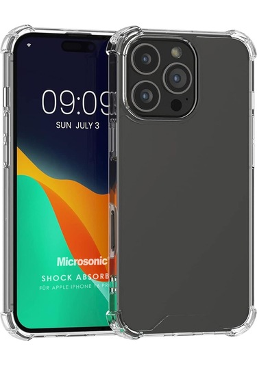 Microsonic Apple Uyumlu iPhone 16 Pro Max Kılıf Shock Absorbing Şeffaf -