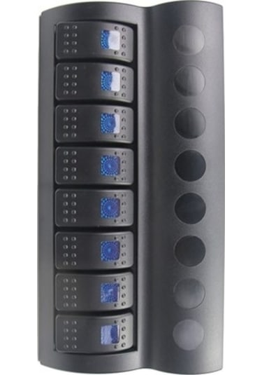 Bfy 8'Li Switch Panel,Mavi Işıklı Ve Otomatik Sigortalı