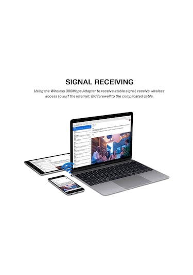 300Mbps Wireless USB Wi-Fi Adaptör Dongle Network Lan Aparatı