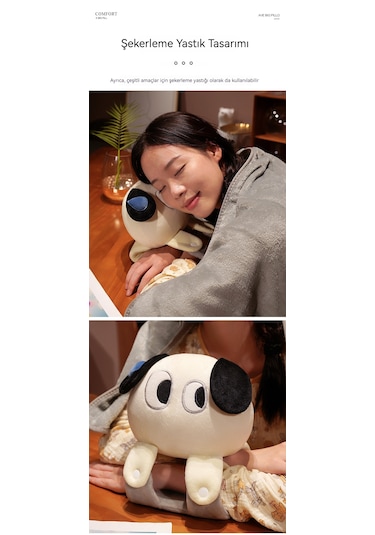 Karikatür Ofis Öğle Yemeği Molası Battaniye-beyaz