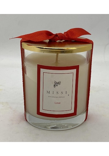 MİSSİ ALTIN METAL KAPAKLI LOVE KOKULU VEGAN MUM