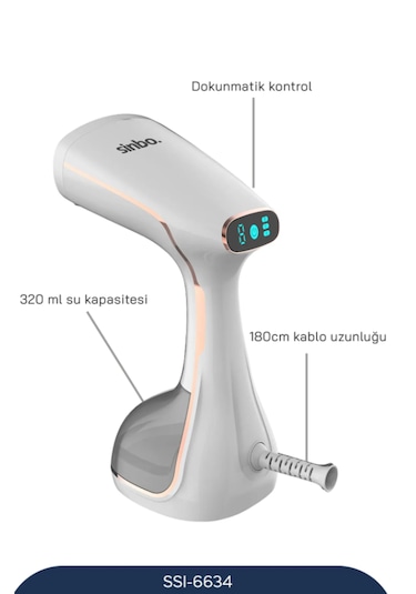 Sinbo SSI-6634 1640W Dikey Buharlı Kırışıklık  Ütü