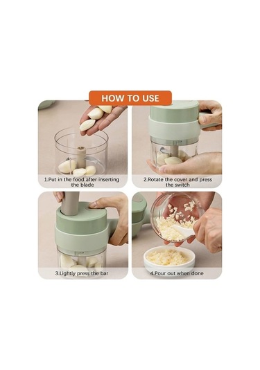 Ulzyvf Createtech Yeşil Sebze Kablosuz El Doğrayıcısı Ambition 4 1 Xb - Pratik Mutfak Yardımcısı Yeşil/ Yeşil