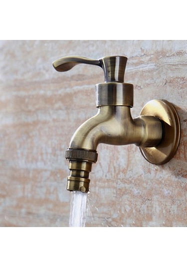 Trendooze Homyl Banyo İçin Su Musluğu Kapalı Açık Musluk Bahçe Model Bronz Renk Bronz