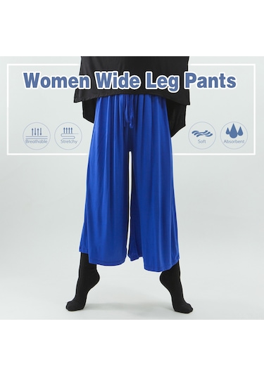 Teltree Kadın Dans Antrenman Pantolonu - Geniş Paça, Esnek Bel, Yumuşak Polyester, 92cm Uzunluk, Yeşil Yeşil K1743 Koyu Yeşil