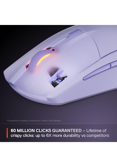 Steelseries Rival 3 Wireless Gen 2 Gaming Mouse - 2.4ghz Ve Bluetooth Bağlantı - Lila Rival 3