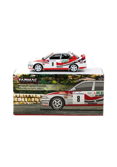 Tarmac Works 1/64 Mitsubishi Lancer Evolution Rallye Monte-carlo 1993 8 - Global64 Çok Renkli