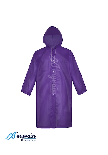 Myrain Kapüşonlu Çıtçıtlı Eva Yağmurluk Mor