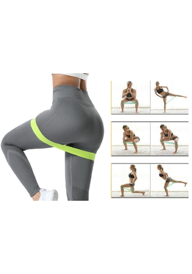 60 Cm Pilates Jimnastik Egzersiz Yoga Direnç Bandı Yeşil-haf...