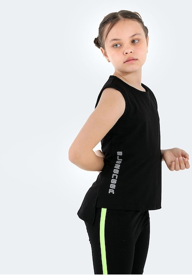 Slazenger  Dylan In Kız Çocuk Tişört Siyah