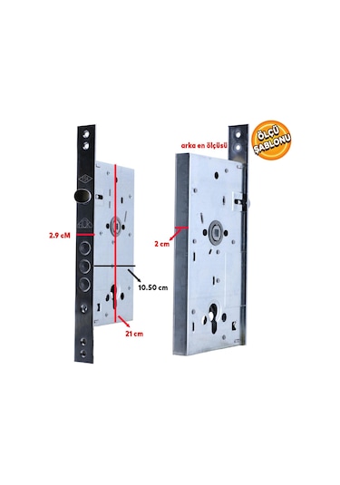 Hok Silindirli Cc 9001 Gömme Çelik Kapı Kilidi 3 Milli