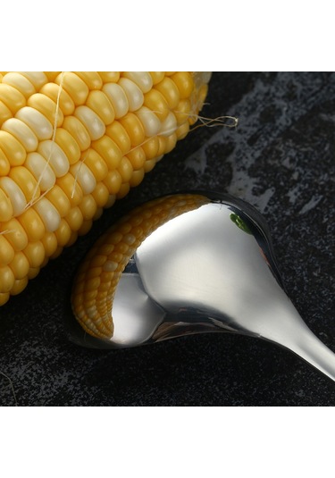 Lichen 304 Paslanmaz Çelik İçme Kaşığı, Yulaf Lapası Kaşığı, Gümüş