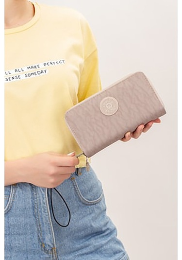 Bizoon 6001 Su Geçirmez Krınkıl Kumaş Kadın Portföy Cüzdan