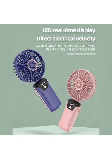 Kosona Sl608 Kol Lüftücüsü: 5 Seviye Rüzgar, Led Ekran, Pilli, Katlanabilir, Telefon Tutucu, Düşük Gürültü, Pembe