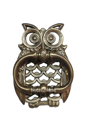 House2Home Pirinç Baykuş Kapı Tokmağı, Tak Tak