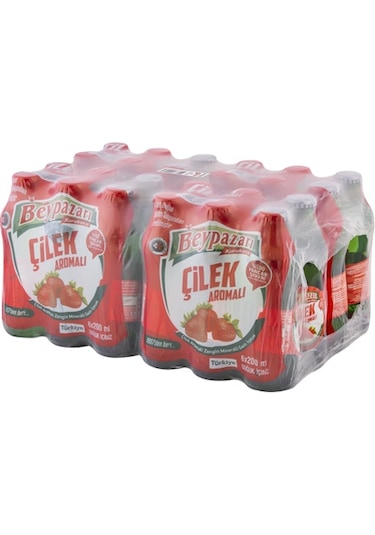 Beypazarı Çilek Aromalı Maden Suyu 200 Ml X 24 Adet