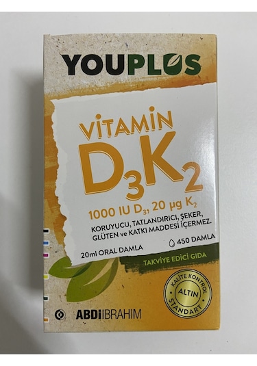 Youplus D3k2 1000 Iu 20 Ml Damla 8699514590248