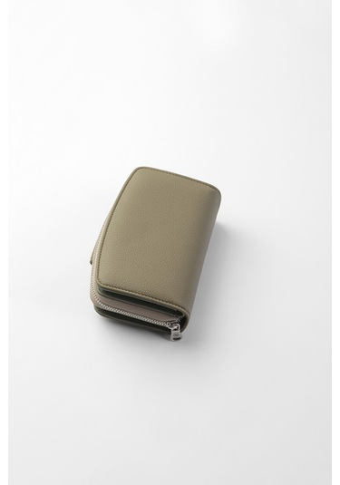Cengiz Pakel Orta Boy Çıt Çıt Detaylı Kadın Cüzdan/portföy - 65300 - Haki 65300-haki