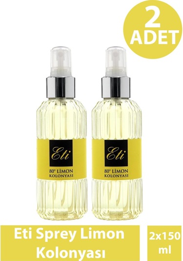 Eti Sprey Limon Kolonyası Pet 150 Ml 2 Adet