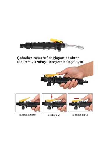 Techtic Bahçe Sulama Yüksek Basınç Su Tabancası 30 CM