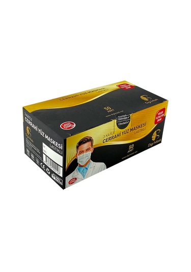 Digi Mask 3 Katlı Telli Cerrahi Maske Lastikli 150 Adet