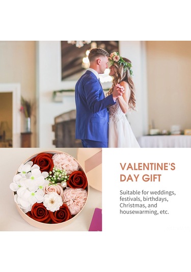 Ximistore9 Romantik Gül Sabun Çiçeği Hediye Kutusu - Mor Renk, Şık Tasarım Ve Özel Tebrik Kartı Dahil