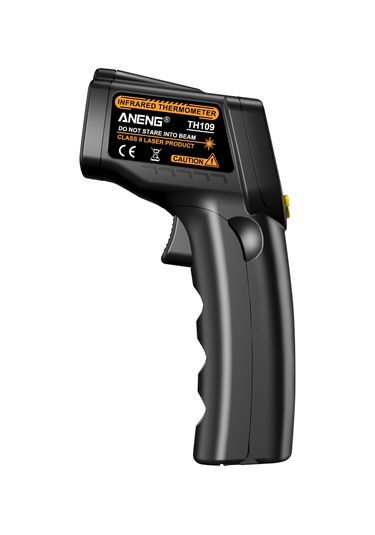 Yifomall Aneng Th109 El Tipi Kızılötesi Sıcaklık Ölçer - Dokunmadan Ölçüm, Lazer Konumlandırma, Lcd Ekran, -50 C/+400 C Aralığı, Siyah Pil Yok
