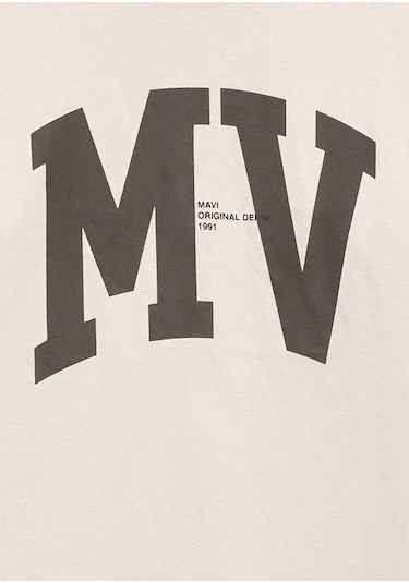 Mavi Mv Logo Bej Erkek Çocuk T-shirt M6610213-70144 Bej