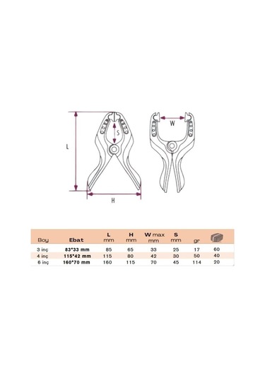 BULUT Mandal Tipi Plastik İşkence 4 inç Orta Boy 115*42 mm