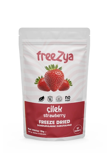 Freezya Freeze Dried Dondurularak Kurutulmuş Çilek - 15 Gr