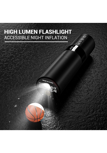 Xindoker 12 Psı Akıllı Spor Topu Pompa - Taşınabilir Kablosuz Sayısal Göstergeli, Fenerli, Futbol Basketbol İçin Lastik Uygun Değil