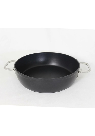 Evimsaray Arte Diamond Granit Basık Tencere 26 Cm Siyah