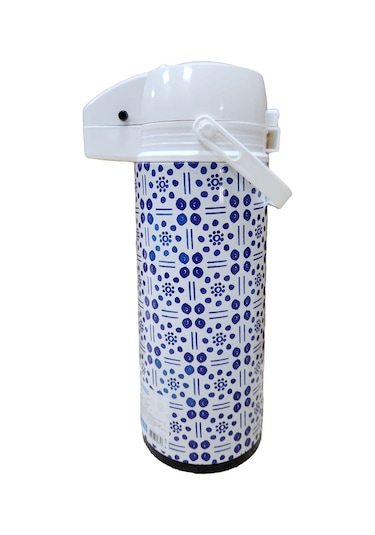 Bestchoice Pompalı Termos 1.9 Lt Mavi - Beyaz
