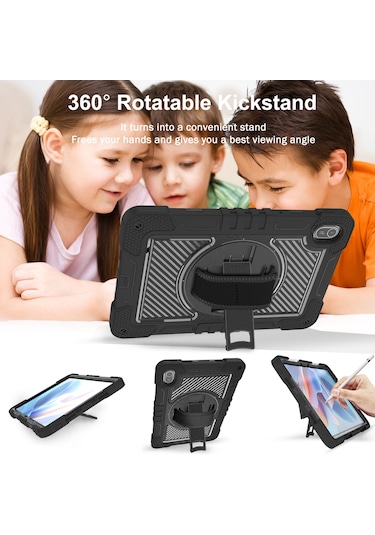 Huawei Matepad Se 11 2024 İçin Tablet Kılıfı Silikon + Pc Kickstand Omuz Askısı İle Darbeye Dayanıklı Kapak