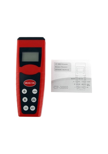 Butuglobal 0.5-18m Lazer İşaretleyicili Ultrasonik Mesafe Ölçüm Cihazı Kırmızı